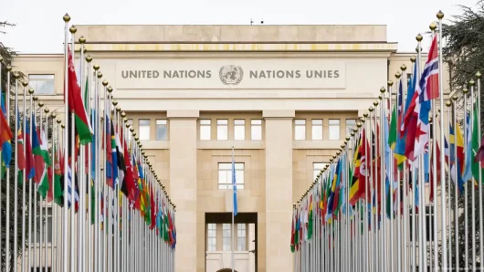 জাতিসংঘের কর্মীদের বিক্ষোভ : জেনেভায়