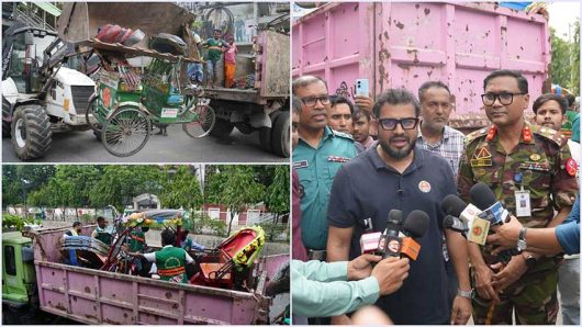 ডিএনসিসি প্রশাসক:ঢাকার মূল সড়কে কোনো রিকশা চলতে পারবে না