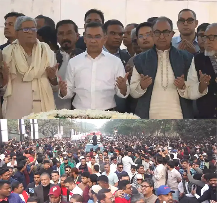 জিয়ারত করলেন তারেক রহমান ১৯ বছর পর বাবার কবর