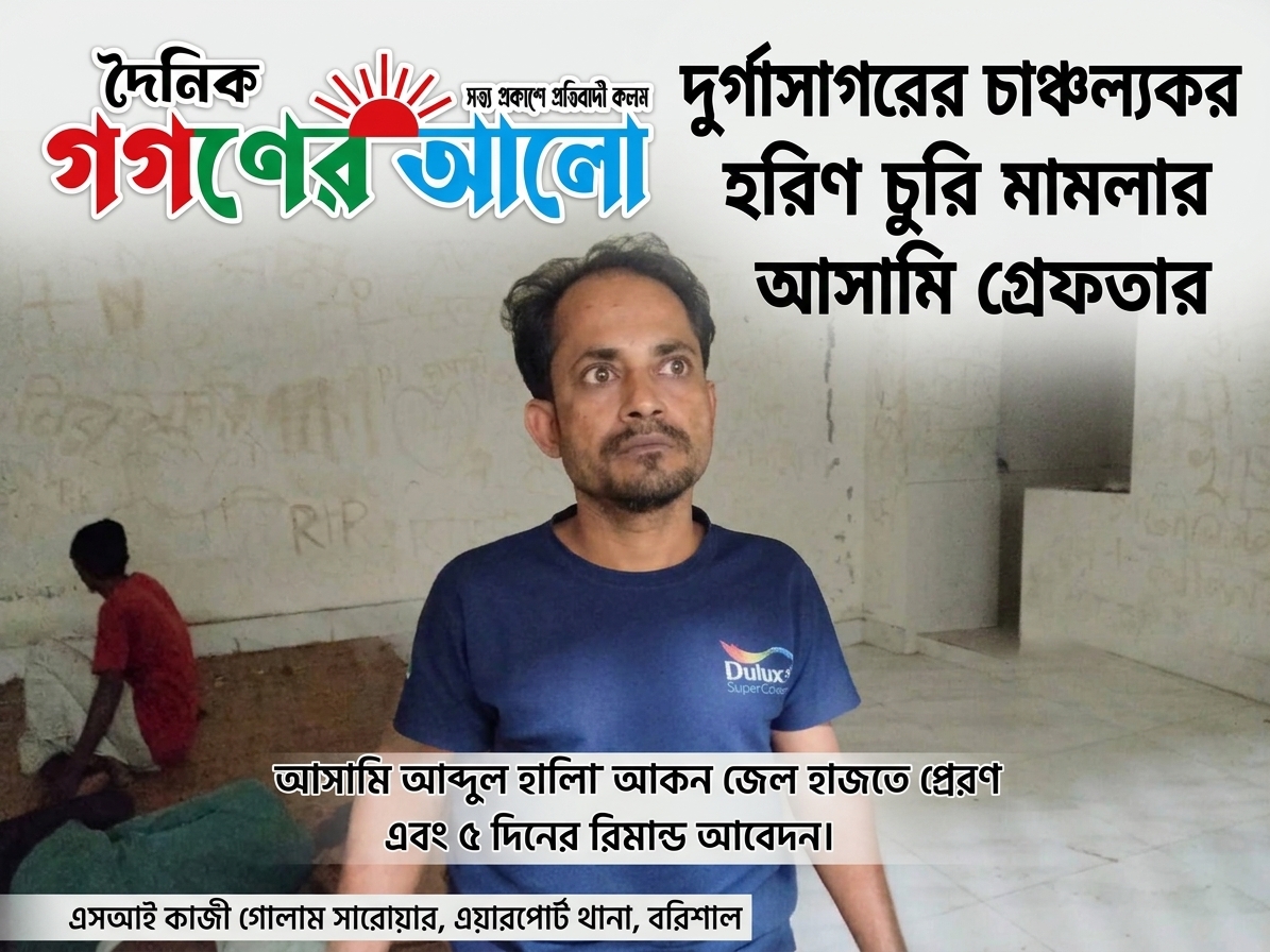 দুর্গাসাগরে চাঞ্চল্যকর হরিণ চুরির মামলায় আরও এক আসামি গ্রেফতার